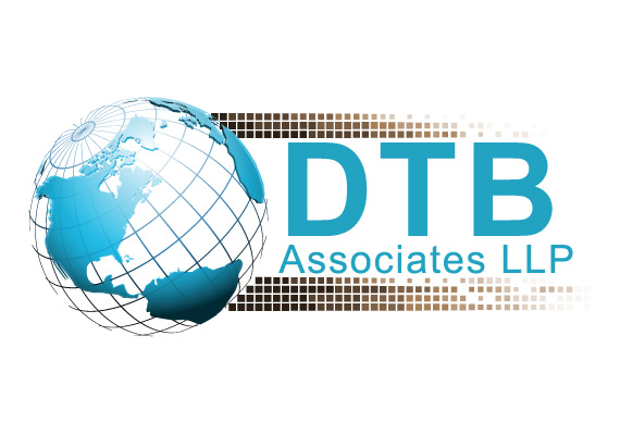 multi-layered globe logo for DTB Associates